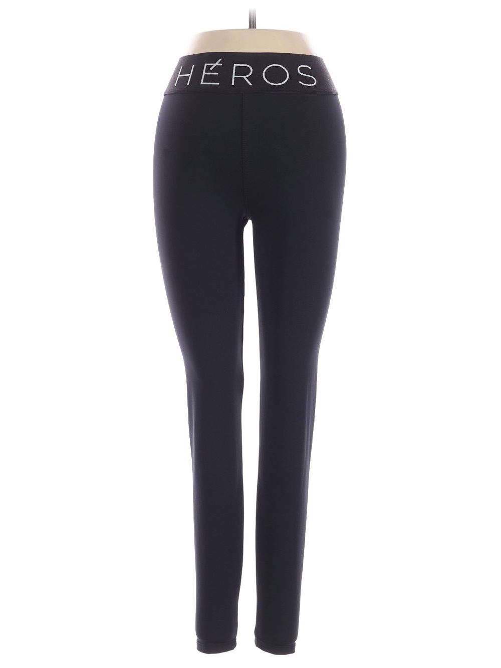Héros Black High-Waist Leggings with Branded Waistband